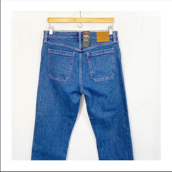 NEW Levi’s Premium Wedgie Straight High Waisted Exposed Button Fly Denim Jeans - Picture 8 of 13